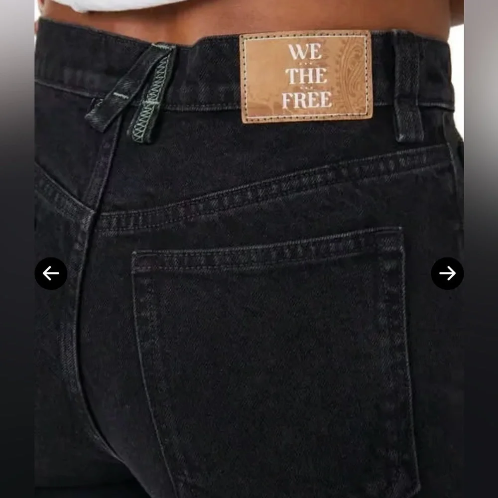New Free People x CP Shades A New Day Midrise Straight Pintuck Black Buttonfly